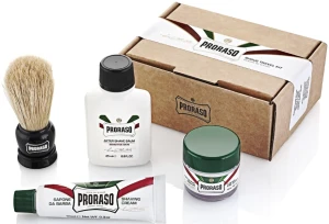 Proraso Набор Shave Travel Kit (cr/10ml + sh/cr/15ml + ash/balm/25ml + shaving/brush)