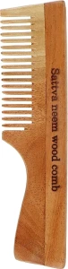 Sattva Дерев'яний гребінь з ручкою Neem Wood Comb