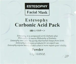 Estesophy Маска для карбокситерапии лица Carbonic Acid Pack Platina