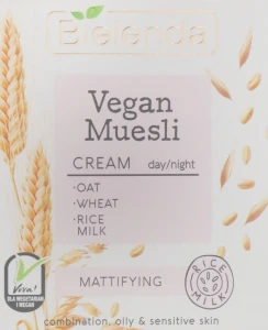 Bielenda Крем матувальний для обличчя Vegan Muesli Mattifying Day Night Cream