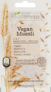 Bielenda Маска-пілінг для обличчя 2 в 1 Vegan Muesli