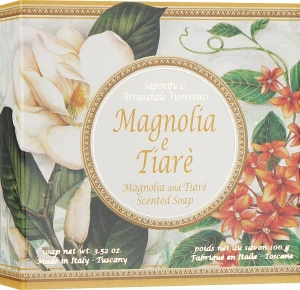 Saponificio Artigianale Fiorentino Натуральне мило "Магнолія і тіари" Magnolia & Tiare Soap