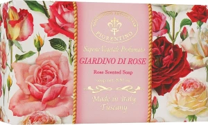 Saponificio Artigianale Fiorentino Натуральне мило "Рожевий сад" Rose Garden Scented Soap