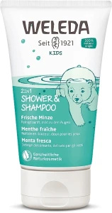 Weleda Дитячий шампунь-гель 2 в 1 Kids 2in1 Shower & Shampoo Fresh Mint