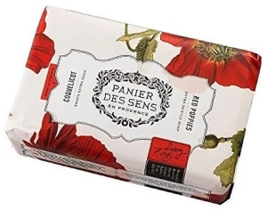 Panier des Sens Экстра-нежное мыло масло ши "Красный Мак" Natural Soap Red Poppies