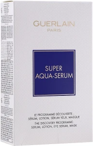 Guerlain Набір Super Aqua Serum Set (serum/50ml + eye/serum/5ml + mask/1шт + lot/15ml)