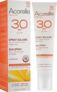 Acorelle Спрей сонцезахисний органічний SPF 30 Sun Spray High Protection Face & Body