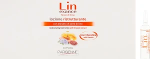 Parisienne Italia Восстанавливающий лосьон для волос в ампулах Lin Exance Semi Di Lino Lozione Ristrutturante