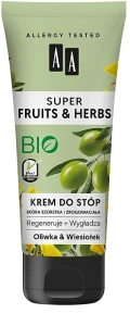 AA Крем для ніг "Олива і примула" Cosmetics Super Fruits & Herbs