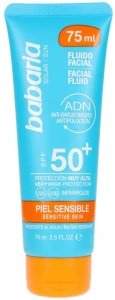 Babaria Солнцезащитный флюид для лица Protective Facial Fluid For Sensitive Skin Spf 50