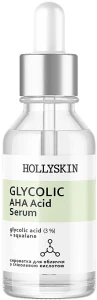 Hollyskin Сироватка для обличчя на основі гліколевої кислоти Glycolic AHA Acid Serum