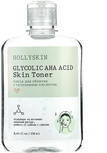 Hollyskin Тонік для обличчя, з гліколевою кислотою Glycolic AHA Acid Skin Toner