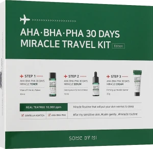 Some By Mi Набір AHA BHA PHA 30 Days Miracle Travel Kit (ton/30ml + ser/10ml + f/cr/20g)