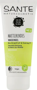 Sante Біогель очищувальний для вмивання матувальний "Грейпфрут" Mattierendes Waschgel Bio-Grapefruit & Evermat