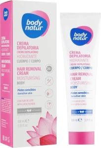 Body Natur Крем для депиляции, увлажняющий, для тела для чувствительной кожи Hair Removal Cream Sensitive Skin