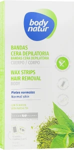 Body Natur Восковые полоски для депиляции тела Wax Strips for Body Normal-Dry Skin