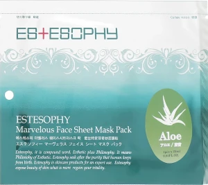 Estesophy Тканевая маска для лица Marvelous Sheet Aloe Mask
