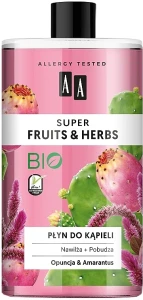 AA Піна для ванни "Опунція і амарант" Cosmetics Super Fruits & Herbs Bath Foam