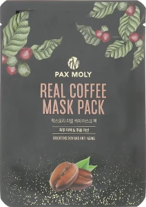 Pax Moly Маска тканинна з екстрактом кави Real Coffee Mask Pack