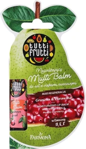 Farmona Бальзам для губ "Груша і журавлина" Tutti Frutti Moisturizing Lip Balm Pear & Cranberry