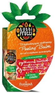 Farmona Бальзам для губ "Апельсин і полуниця" Tutti Frutti Peeling Lip Balm Orange & Strawberry