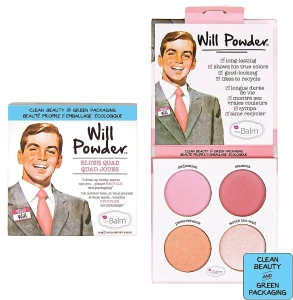 TheBalm Will Powder Blush Quad Палетка рум'ян для обличчя