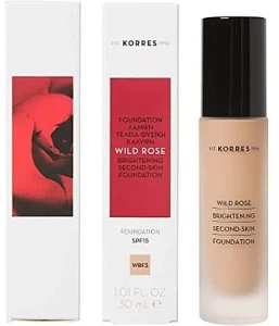 Korres Wild Rose Brightening Second Skin Foundation SPF15 Тональная основа