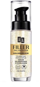 AA Сыворотка для лица с коллоидным золотом Filler Pro 3 Age System Golden Elixir Foundation Mixing Serum