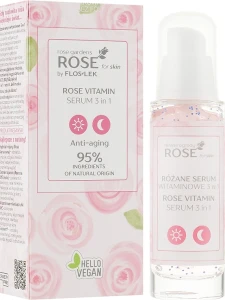 Floslek Витаминная сыворотка 3в1 для лица, шеи и зоны декольте Rose For Skin Rose Gardens Rose Vitamin Serum 3 in 1