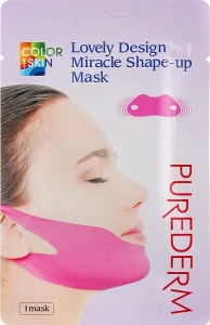 Purederm Маска-бандаж для подбородка и скул Lovely Design Miracle Shape-up V-line Mask