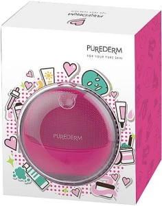 Purederm Щетка для очистки лица, розовая Sonic Face Brush Pink