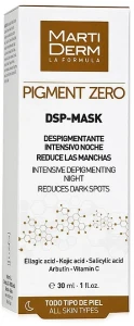 MartiDerm Депігментувальна маска для обличчя Pigment Zero DSP-Mask Intensive Depigmenting Night