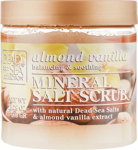 Dead Sea Collection Скраб для тела с минералами Мертвого моря, маслом миндаля и ванили Almond Vanilla Mineral Salt Scrub