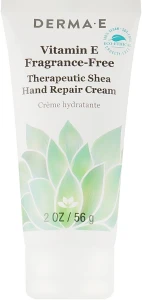 Derma E Терапевтичний зволожувальний крем для рук з маслом ши Vitamin E Fragrance-Free Therapeutic Moisture Shea Hand Cream