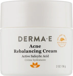 Derma E Зволожувальний крем з протизапальним комплексом Anti-Acne Rebalancing Cream Active Salicylic Acid