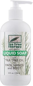Tea Tree Therapy Антисептичне рідке мило для обличчя та рук з олією чайного дерева Antiseptic Liquid Soap With Tea Tree Oil