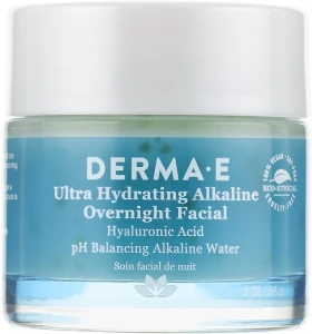 Derma E Ночное ультраувлажняющее щелочное средство для лица с гиалуроновой кислотой Ultra Hydrating Alkaline Overnight Facial