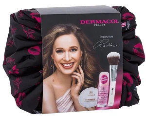 Dermacol Набор Beauty II (makeup/base/20ml + powder/13.5g + brush/1pcs + bag)