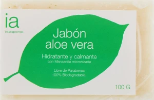 Interapothek Натуральное увлажняющее мыло для лица и тела с экстрактом Алоэ Вера Hidratante y Calmante Jabon Aloe Vera