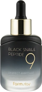 FarmStay Омолаживающая сыворотка с черной улиткой и пептидами Black Snail & Peptide 9 Perfect Ampoule