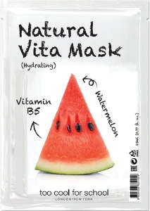 Too Cool For School Увлажняющая тканевая маска для лица "Арбуз" с витамином В5 Natural Vita Mask Hydrating