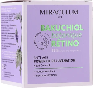 Miraculum Нічний крем для обличчя Bakuchiol Botanique Retino Anti-Age Cream