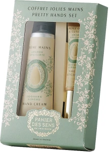 Набір "Мигдаль" для догляду за руками - Panier des Sens Pretty Hands Set, (nail/oil/7,5ml + h/cream/30ml)