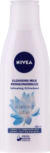 Nivea Visage Vitamine E & Lotus Cleansing Refreshing Milk Очищувальне молочко з вітаміном Е і екстрактом лотоса