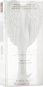 Tangle Angel Расческа-ангел компактная, бело-розовая Cherub 2.0 Gloss White