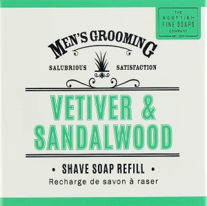 Scottish Fine Soaps Мыло для бритья "Ветивер и сандал" Vetiver & Sandalwood Shaving Soap Refill